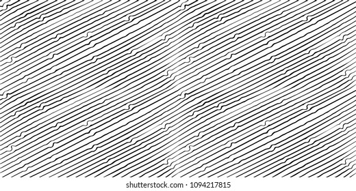 Abstract seamless  pattern, black and white stripes wavy .For Wallpaper,fabrics,t-shirts, and so on.Vector illustration.
