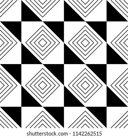 abstract, seamless pattern in black and white. Vector file eps 10