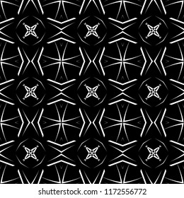 Abstract seamless pattern of black and white color for wallpapers and background. 