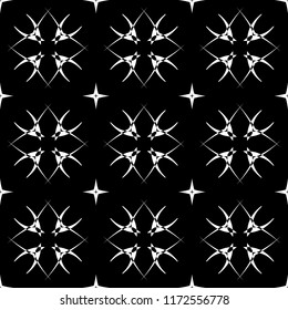 Abstract seamless pattern of black and white color for wallpapers and background. 
