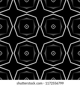 Abstract seamless pattern of black and white color for wallpapers and background. 