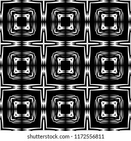 Abstract seamless pattern of black and white color for wallpapers and background. 