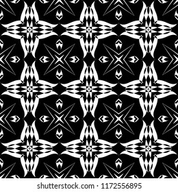 Abstract seamless pattern of black and white color for wallpapers and background. 