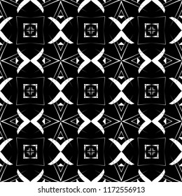 Abstract seamless pattern of black and white color for wallpapers and background. 