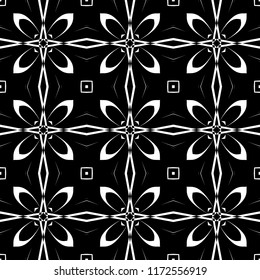 Abstract seamless pattern of black and white color for wallpapers and background. 