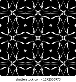 Abstract seamless pattern of black and white color for wallpapers and background. 