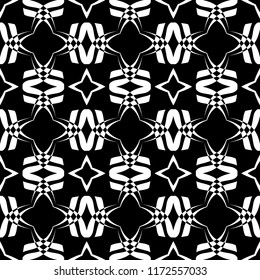 Abstract seamless pattern of black and white color for wallpapers and background. 