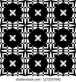 Abstract seamless pattern of black and white color for wallpapers and background. 
