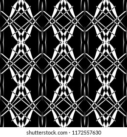 Abstract seamless pattern of black and white color for wallpapers and background
