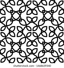 Abstract seamless pattern black and white background