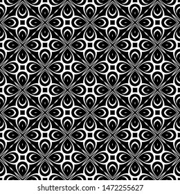 Abstract seamless pattern of black and white color for wallpapers and background. 