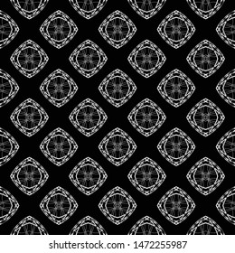 Abstract seamless pattern of black and white color for wallpapers and background. 

