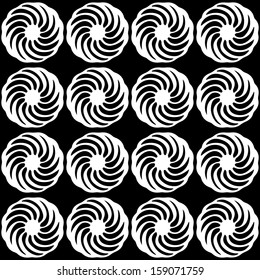 Abstract seamless pattern in black and white - vector 