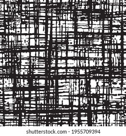 Abstract seamless pattern. Black and white hand drawn texture. Vector background for fabric, textile.