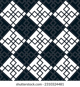 Abstract seamless pattern in black and white colors