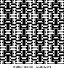 Abstract Seamless pattern of black and white colored lines background design, vector illustration design