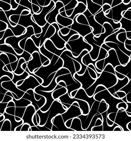 Abstract seamless pattern. Black and white curl line background. ector illustration. Design web, wallpaper, wrapping, textile, print, fabric, fashion 
