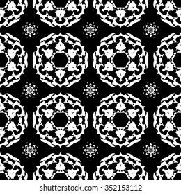 abstract seamless pattern ,black and white Vector seamless pattern. Seamless background pattern. Modern stylish texture. Repeating geometric.