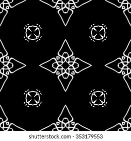 abstract seamless pattern ,black and white Vector seamless pattern. Seamless background pattern. Modern stylish texture. Repeating geometric.