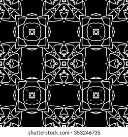 abstract seamless pattern ,black and white Vector seamless pattern. Seamless background pattern. Modern stylish texture. Repeating geometric.