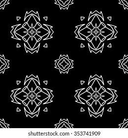 abstract seamless pattern ,black and white Vector seamless pattern. Seamless background pattern. Modern stylish texture. Repeating geometric.