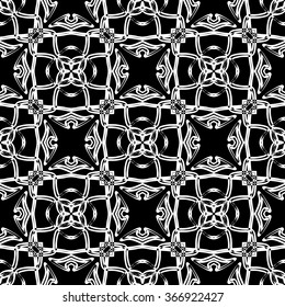 abstract seamless pattern ,black and white Vector seamless pattern. 