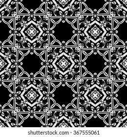 abstract seamless pattern black and white Vector seamless pattern. Seamless background pattern. Modern stylish texture. Repeating geometric.
