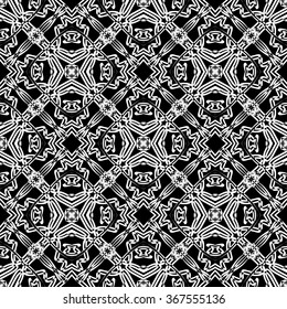 abstract seamless pattern black and white Vector seamless pattern. Seamless background pattern. Modern stylish texture. Repeating geometric.