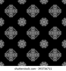 abstract seamless pattern ,black and white Vector seamless pattern. Seamless background pattern. Modern stylish texture. Repeating geometric.