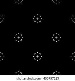 Abstract seamless pattern of black and white color for wallpapers and background.