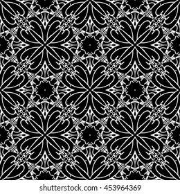 Abstract seamless pattern of black and white color for wallpapers and background.