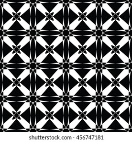 Abstract seamless pattern of black and white color for wallpapers and background.