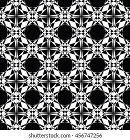 Abstract seamless pattern of black and white color for wallpapers and background.