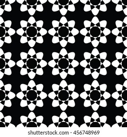 Abstract seamless pattern of black and white color for wallpapers and background.