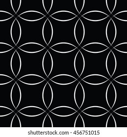 Abstract seamless pattern of black and white color for wallpapers and background.