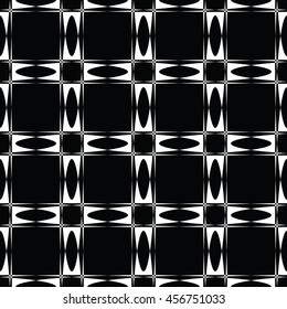 Abstract seamless pattern of black and white color for wallpapers and background.