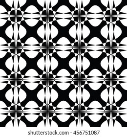 Abstract seamless pattern of black and white color for wallpapers and background.
