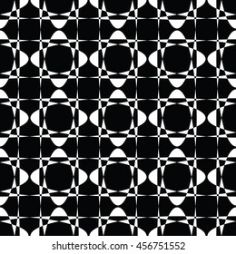 Abstract seamless pattern of black and white color for wallpapers and background.