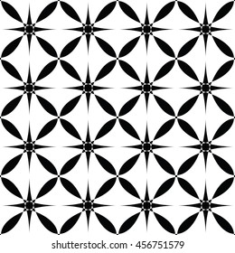 Abstract seamless pattern of black and white color for wallpapers and background.