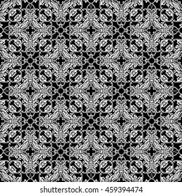 Abstract seamless pattern of black and white color for wallpapers and background.