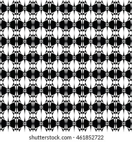 Abstract seamless pattern of black and white color for wallpapers and background.