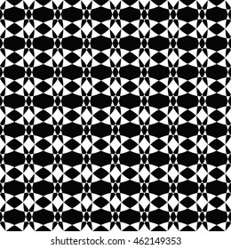 Abstract seamless pattern of black and white color for wallpapers and background.