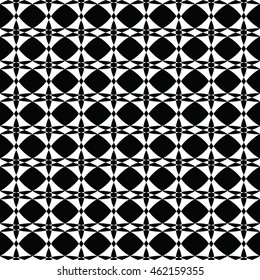 Abstract seamless pattern of black and white color for wallpapers and background.