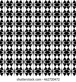 Abstract seamless pattern of black and white color for wallpapers and background.
