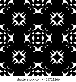 Abstract seamless pattern of black and white color for wallpapers and background.