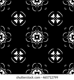 Abstract seamless pattern of black and white color for wallpapers and background.
