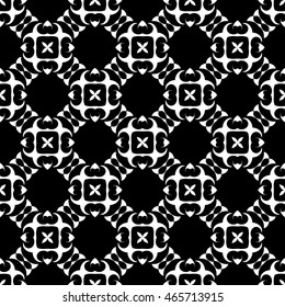 Abstract seamless pattern of black and white color for wallpapers and background.
