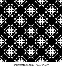 Abstract seamless pattern of black and white color for wallpapers and background.