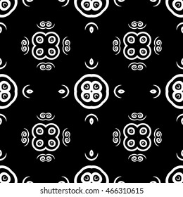 Abstract seamless pattern of black and white color for wallpapers and background.
