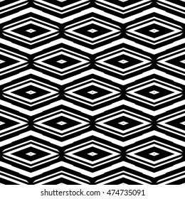 Abstract seamless pattern of black and white color for wallpapers and background.